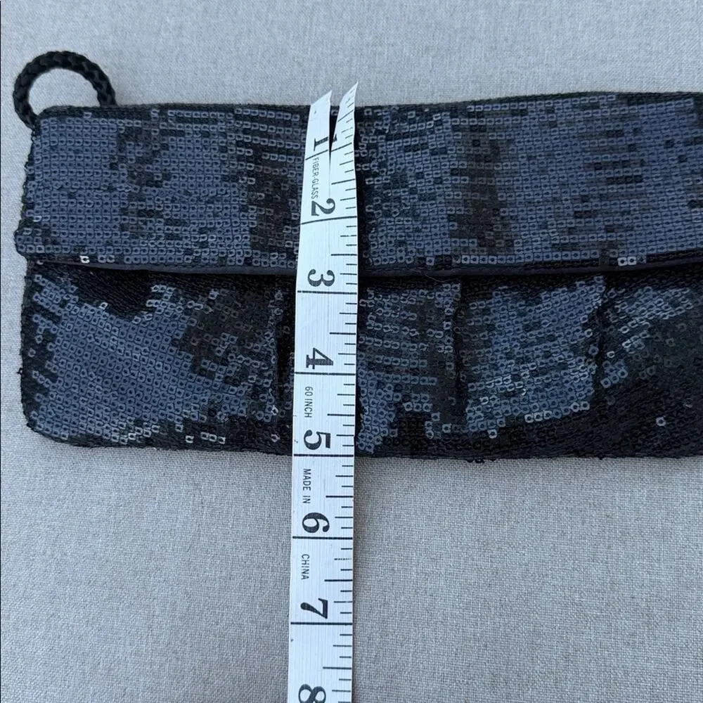 Style & Co Elegant Black Sequin Clutch Bag